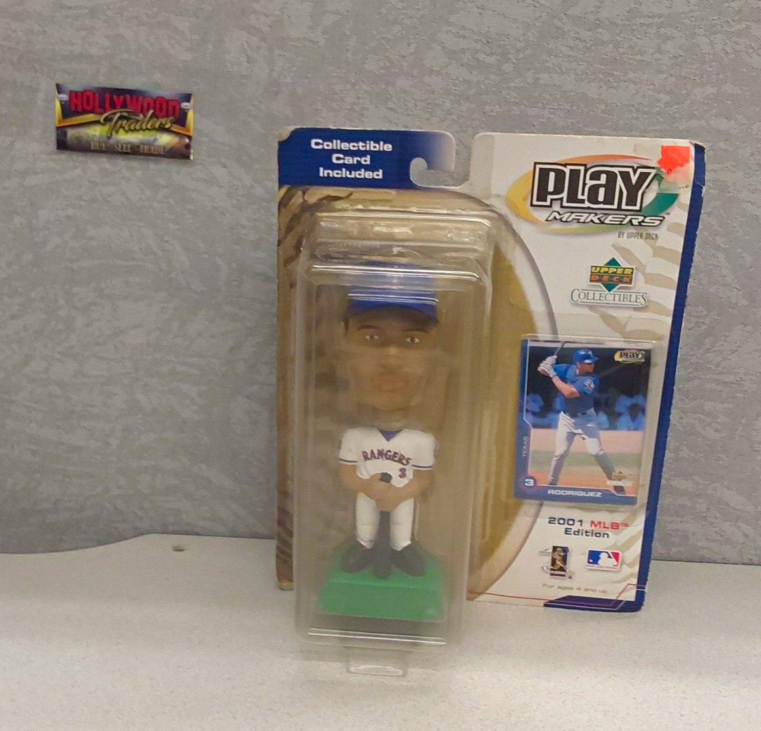 Upper Deck PlayMakers 2001 MLB Edition Alex Rodriguez Bobblehead w/ Card