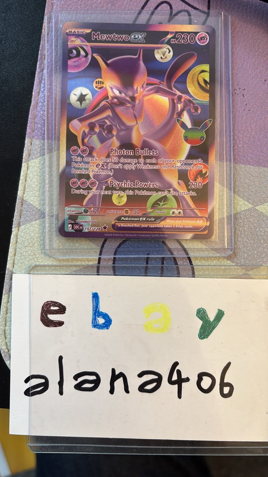 Mewtwo ex 30th Celebration · 157/128 · Futuristic Rare · Holo