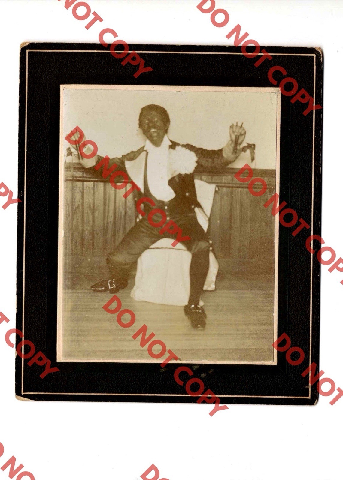 WOW Antique 1900 African American Stage Performer Black Americana Unusual Photo