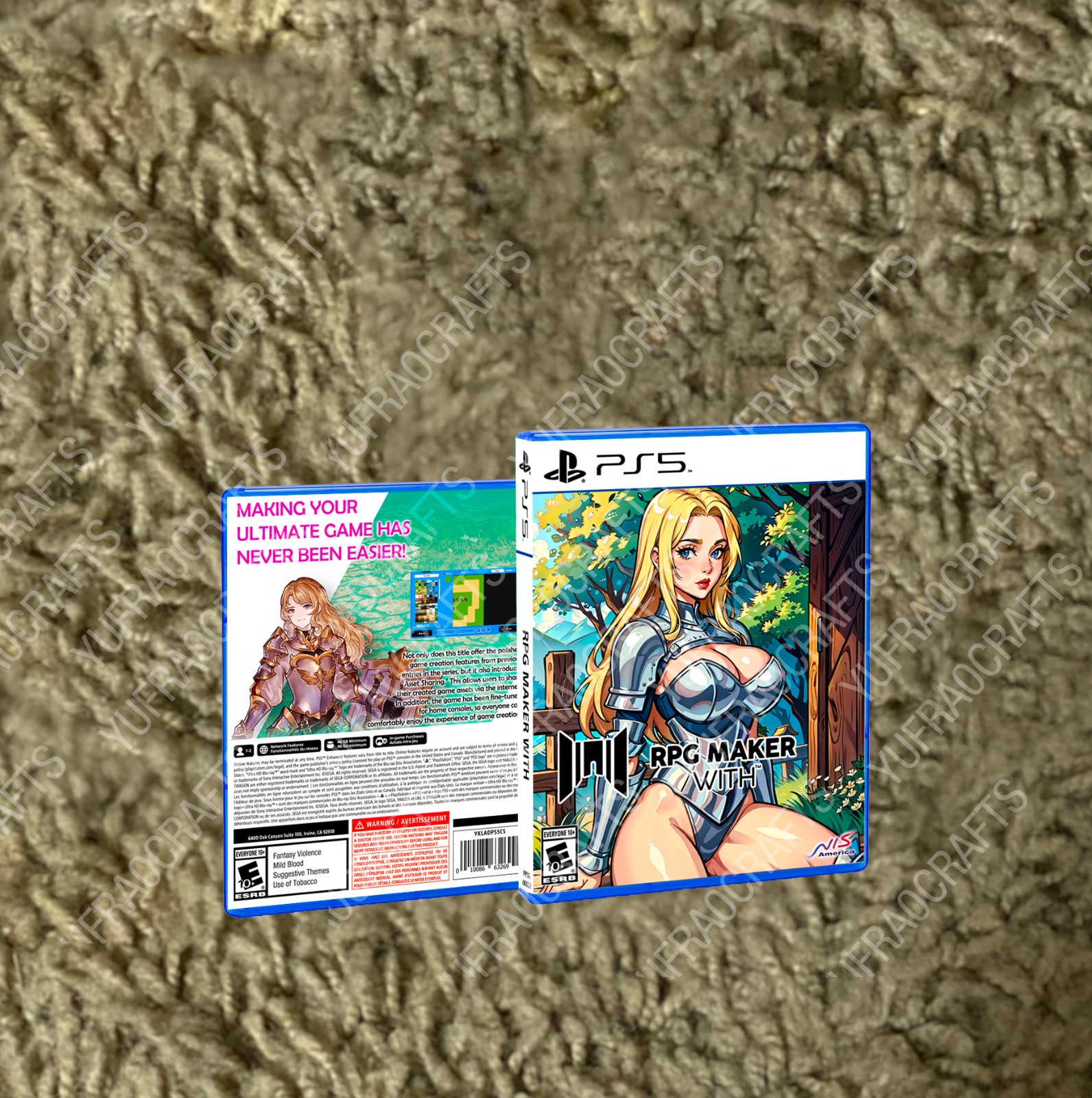 RPG Maker With PS5 CUSTOM COVER ART & CASE - NO GAME