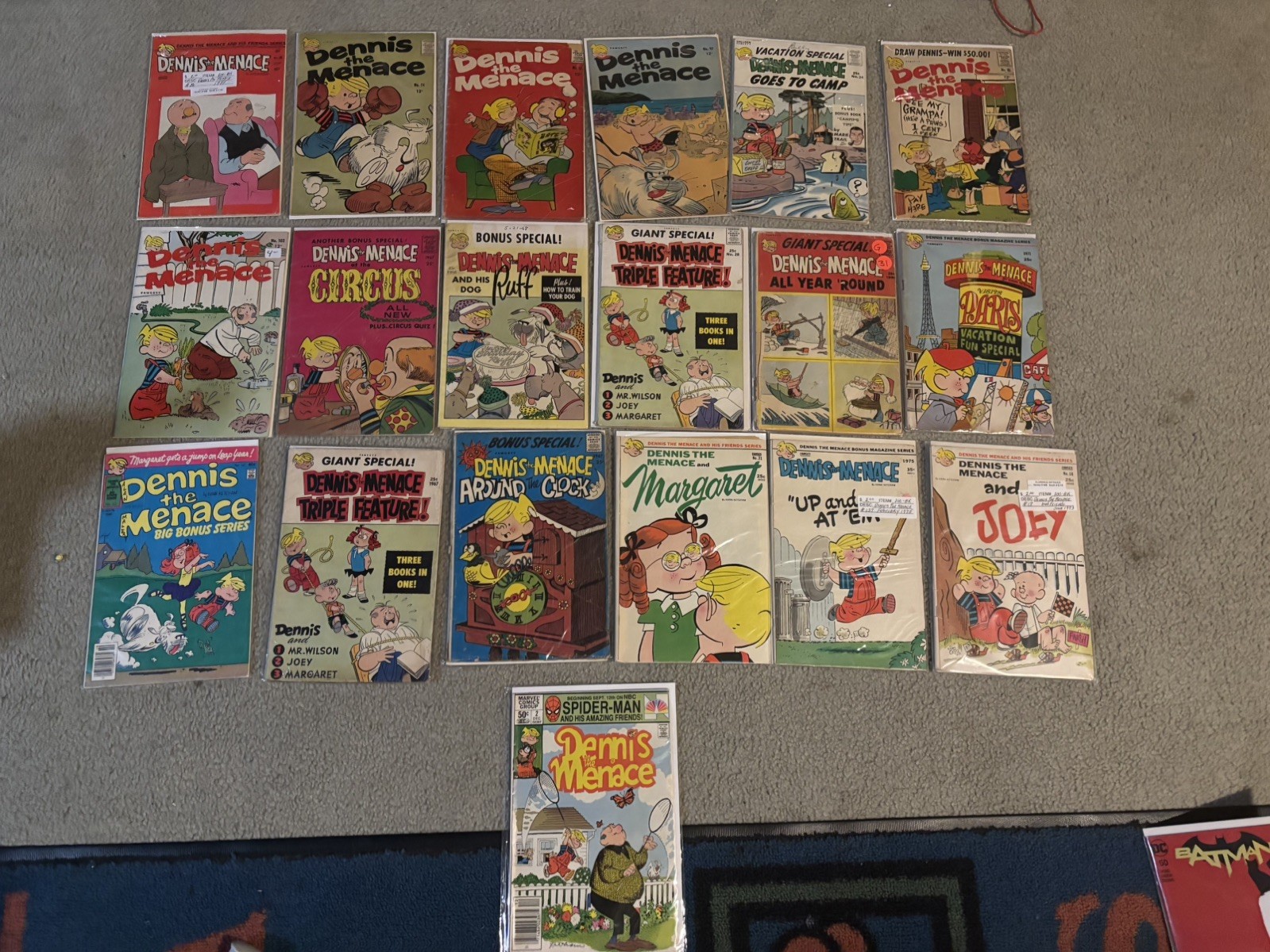Vintage Dennis the menace comic book lot 19 books 