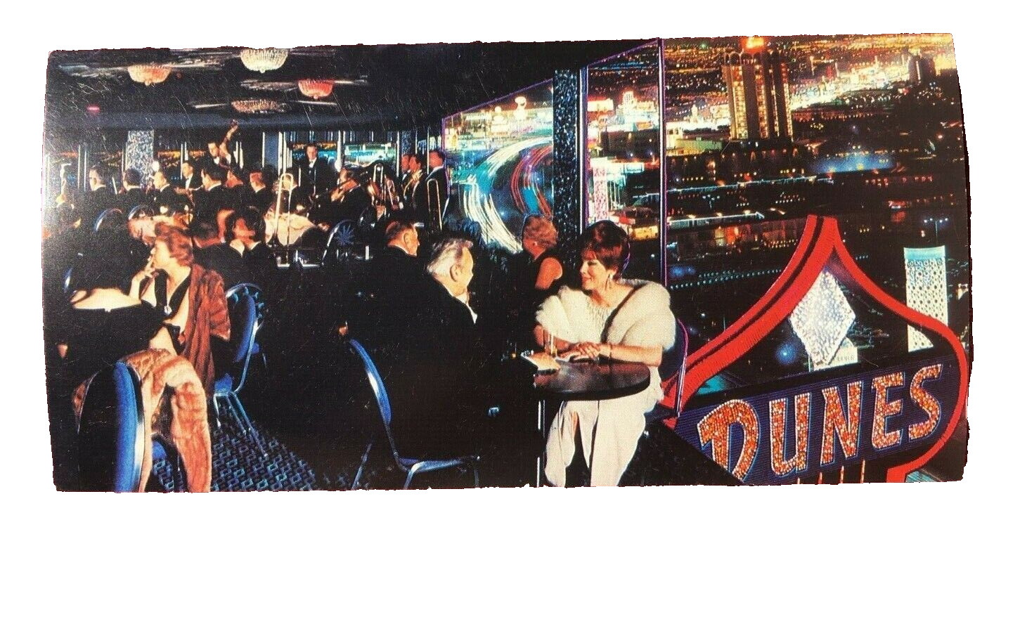 VTG 1960s Dunes Hotel Postcard Casino And Country Club Top Of The Strip Vegas