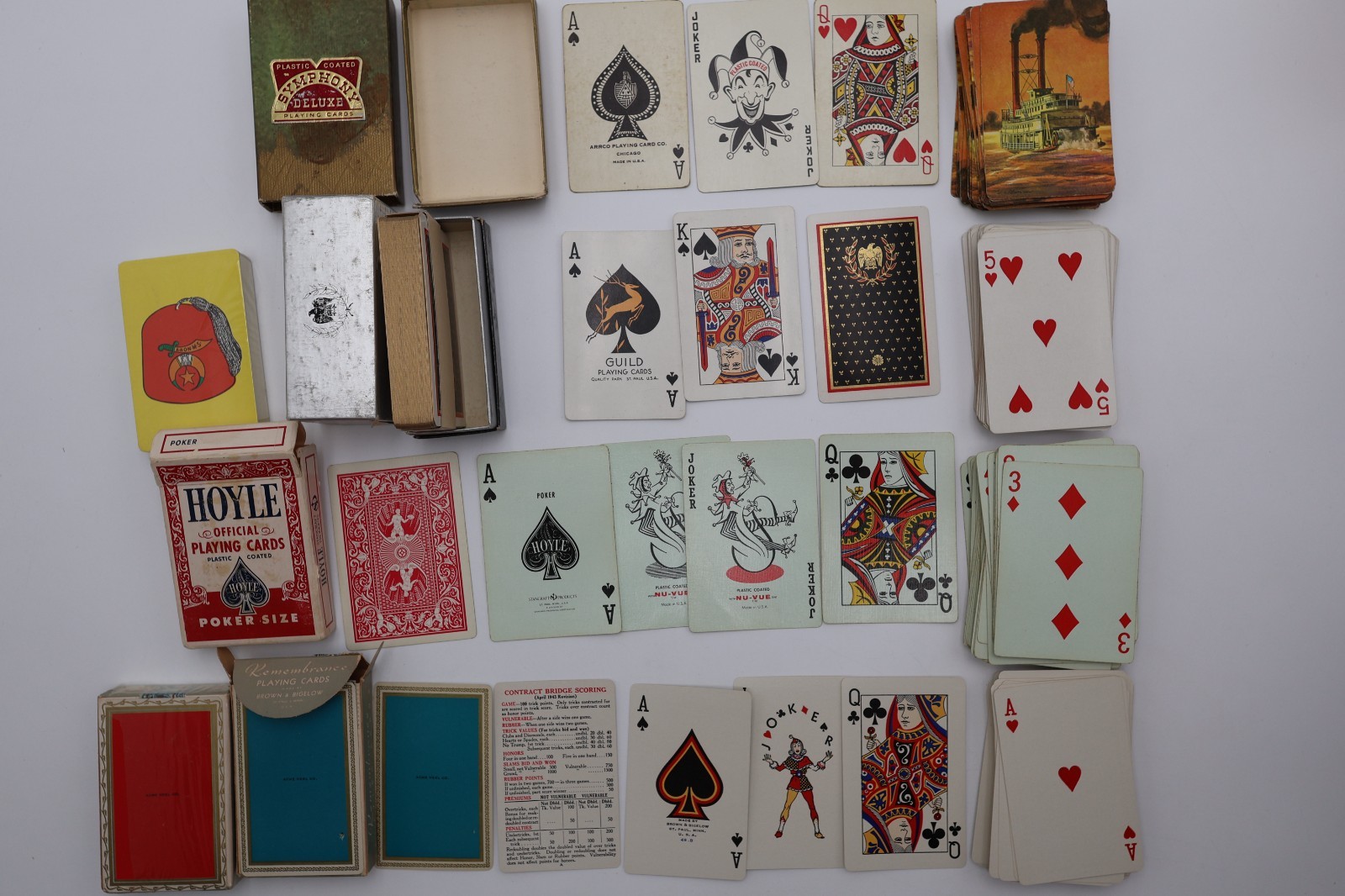 6 DECK LOT HOYLE STANCRAFT REDI-SLIP GUILD B&B GILT ARCO SHRINER