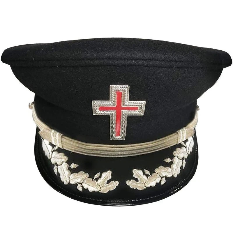 Sir Knight Fatigue Cap – Knights Templar Commandery – Silver Vinework Badge