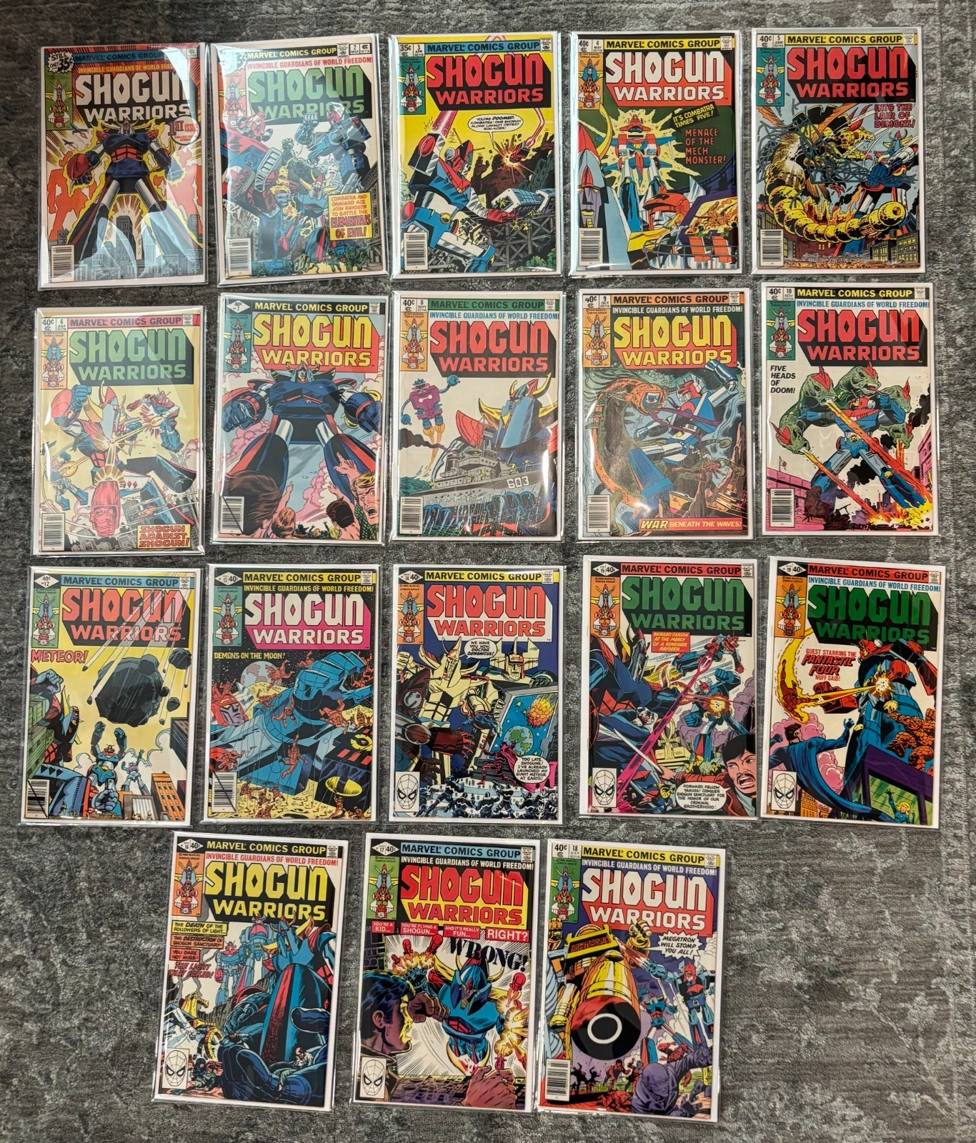 Shogun Warriors #1-19 Near Run 18 Comics Marvel 1979 Missing #11