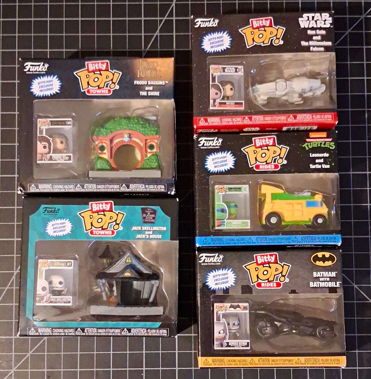 Funko Bitty Pop Rides Mixed Lot Boxed Original Unopened - LOTR Star Wars