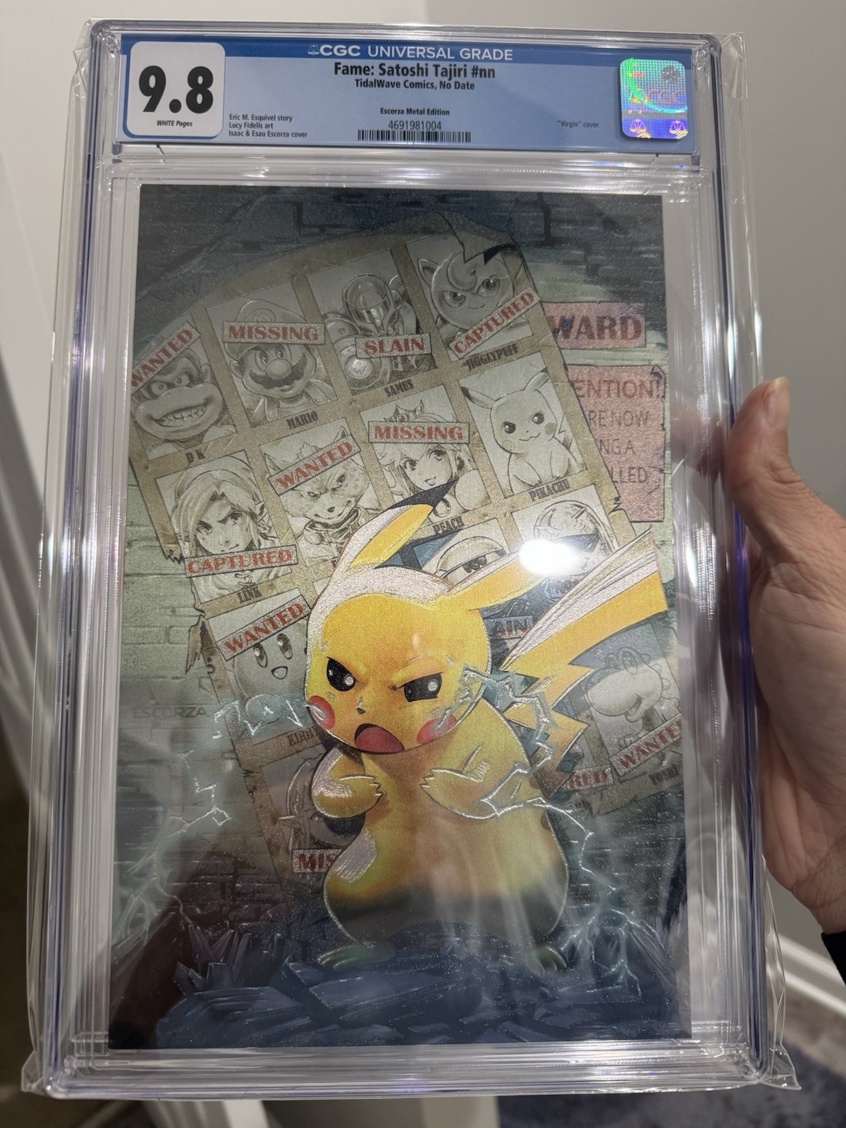 Fame: Satoshi Tajiri - METAL LTD TO 10 - Super Smash Bros Homage Escorza CGC 9.8