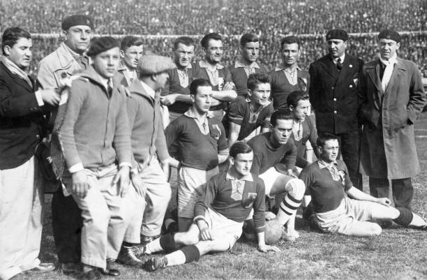 The Romanian Team Before Their Fifa Football World Cup Match 1930 Old Photo