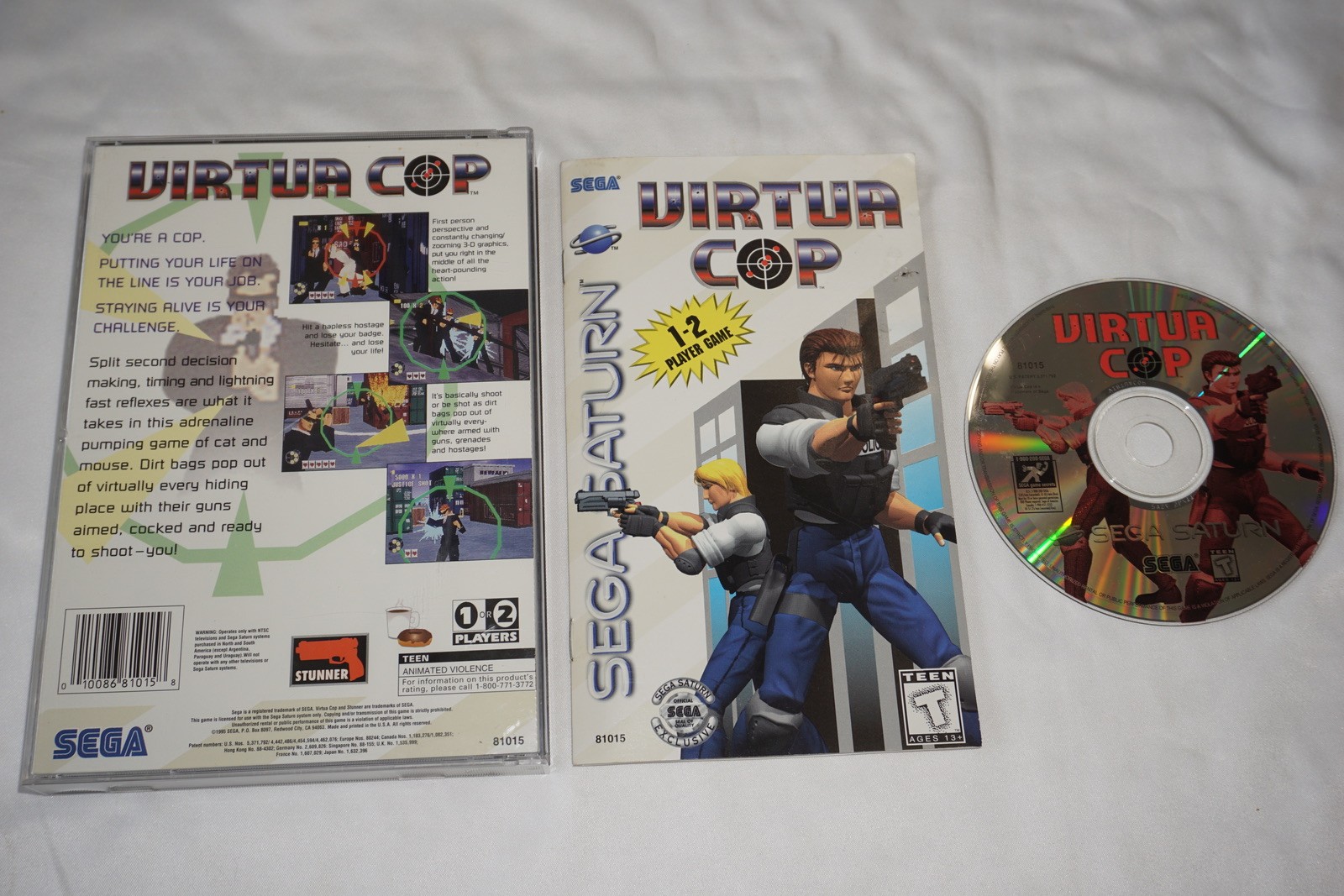 Virtua Cop (Sega Saturn) Complete w/ Reg Card