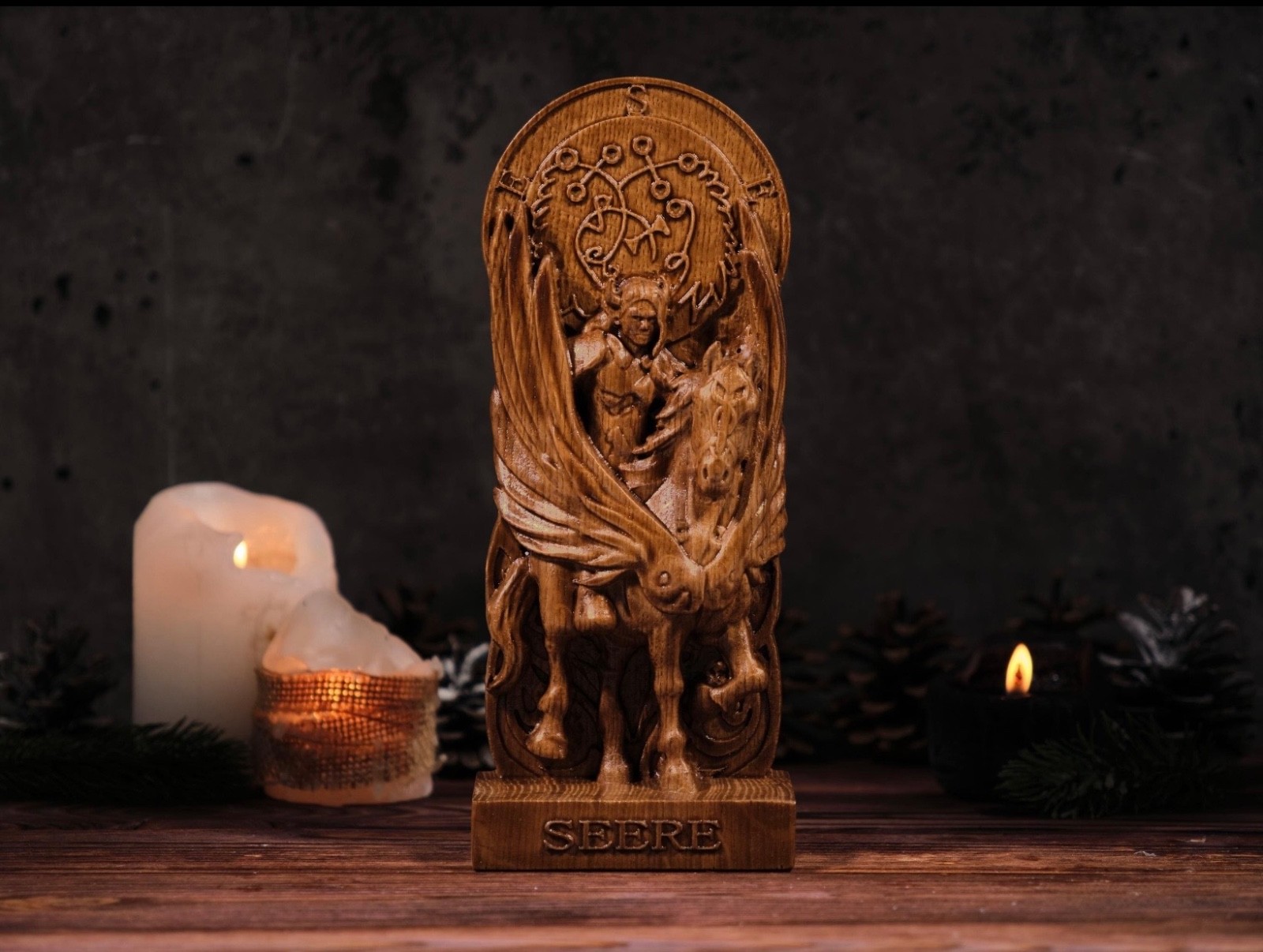 Seere Prince Statue Goetia Demon Figure Demonology Pagan Altar Sculpture