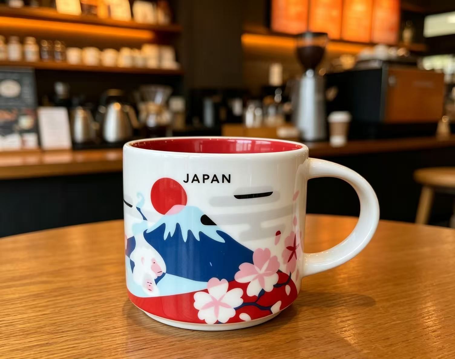 LUXURY NEW Starbucks 14oz Japan You Are Here Mount Fuji Cup Ceramic Coffee Mug