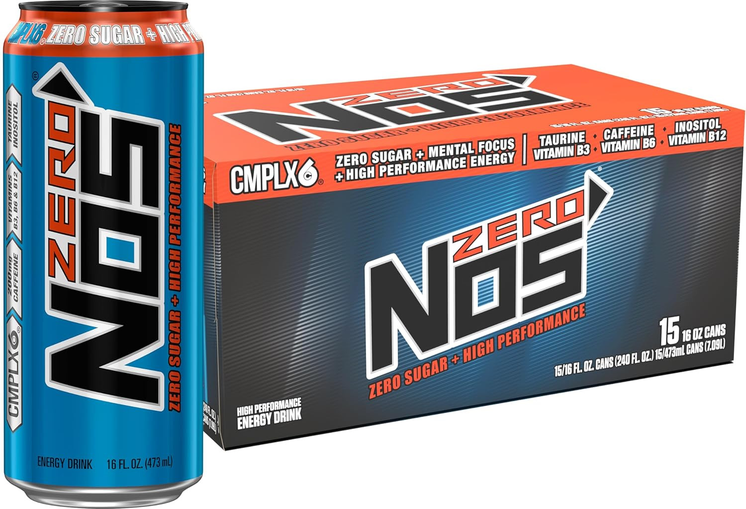 Zero Sugar: High Performance Energy Drink. 16 Fl oz | Pack of 15