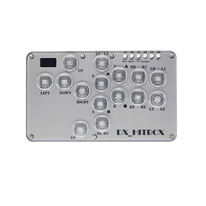 DX_HITBOX 17-Button Fight Stick Controller w/ TTC Speed Silver V2 Switches
