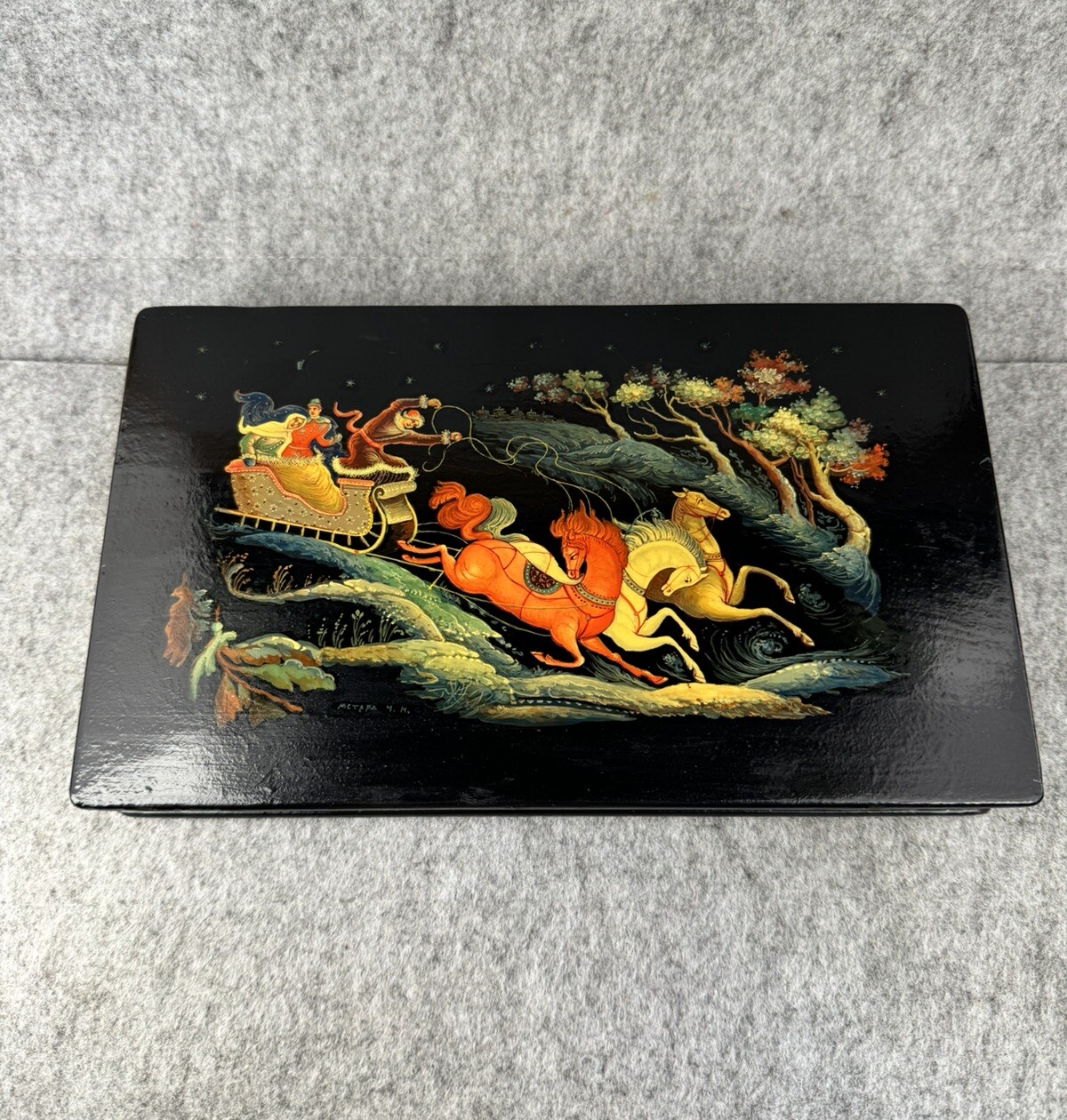 Mstera 1980s Russian Lacquer box 