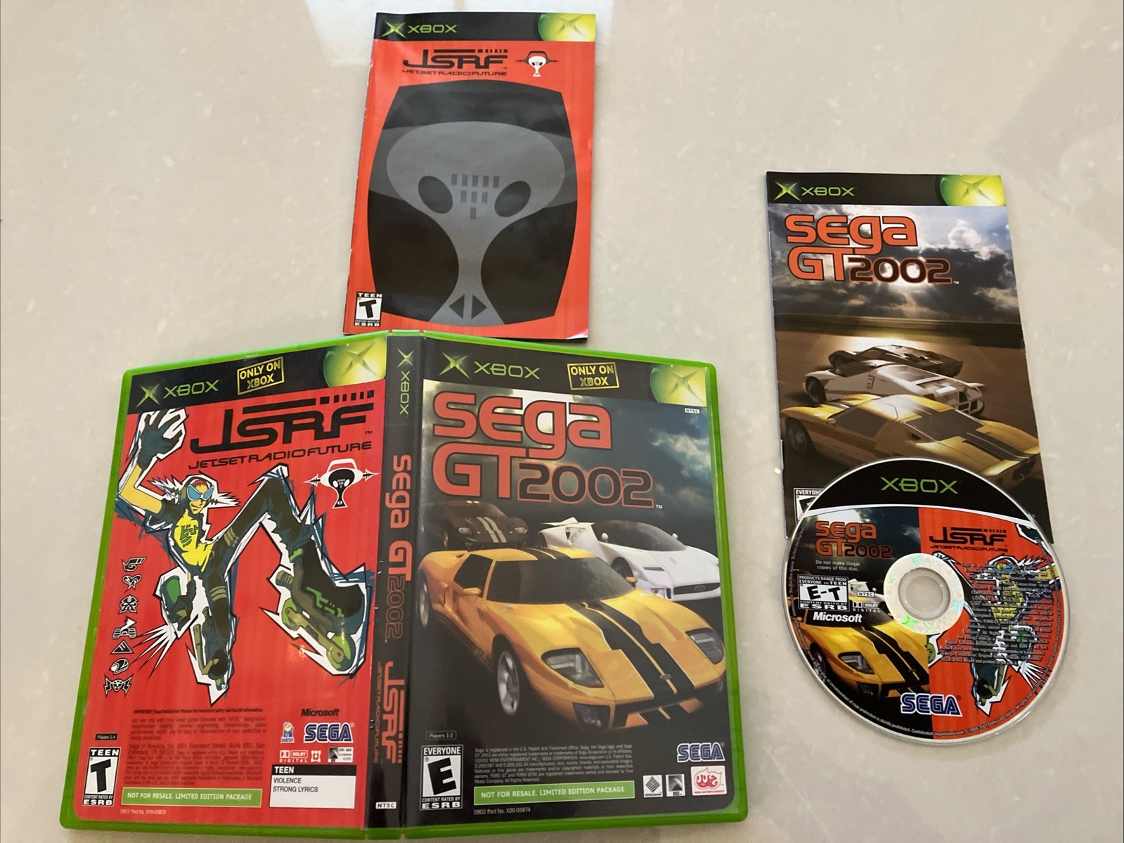 JSRF Jet Set Radio Future & Sega GT 2002 Original Xbox CIB w Manuals Tested