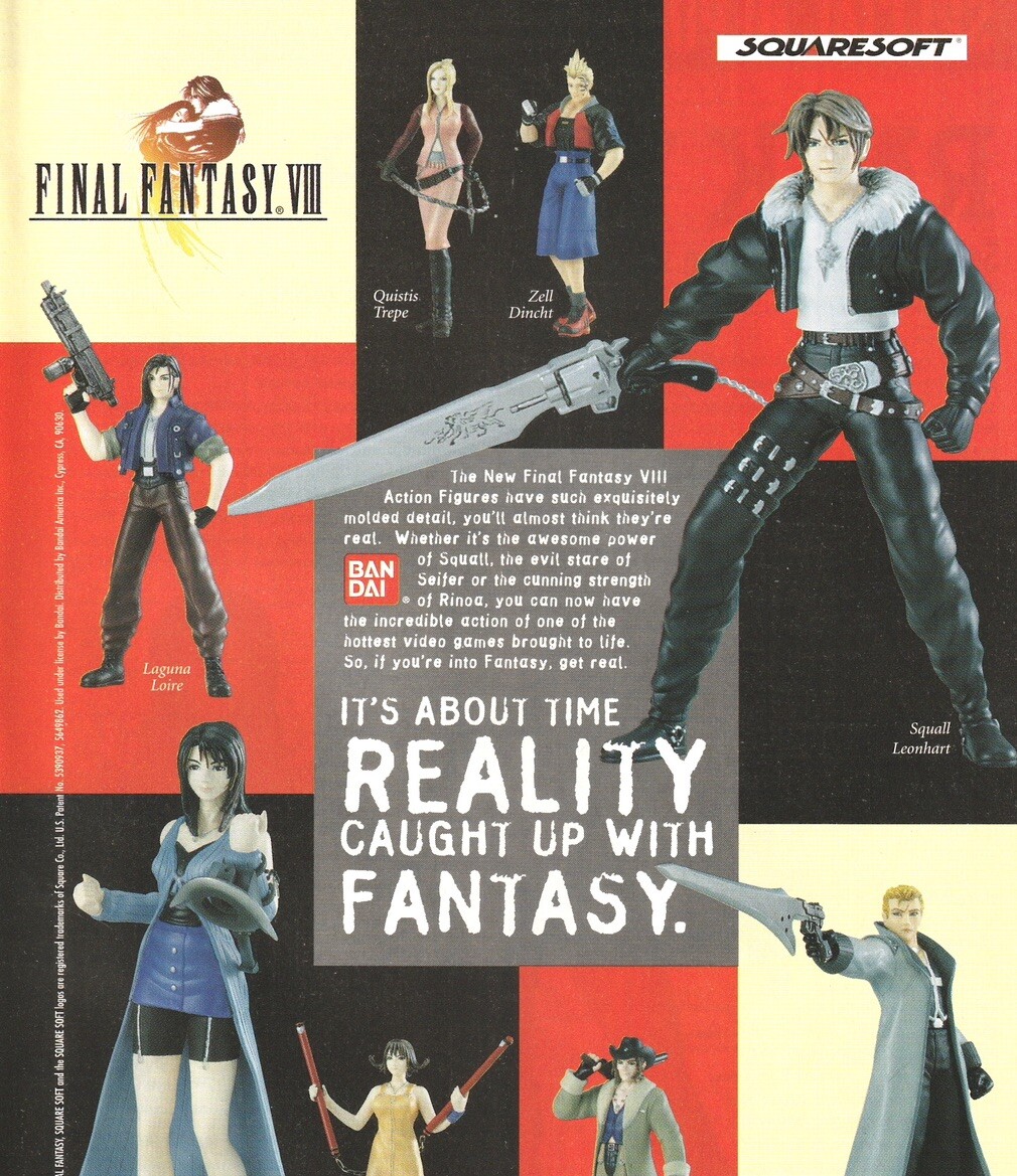 Vintage 2000 Final Fantasy VIII Action Figures Original Print Ad 18x25cm TOY 01