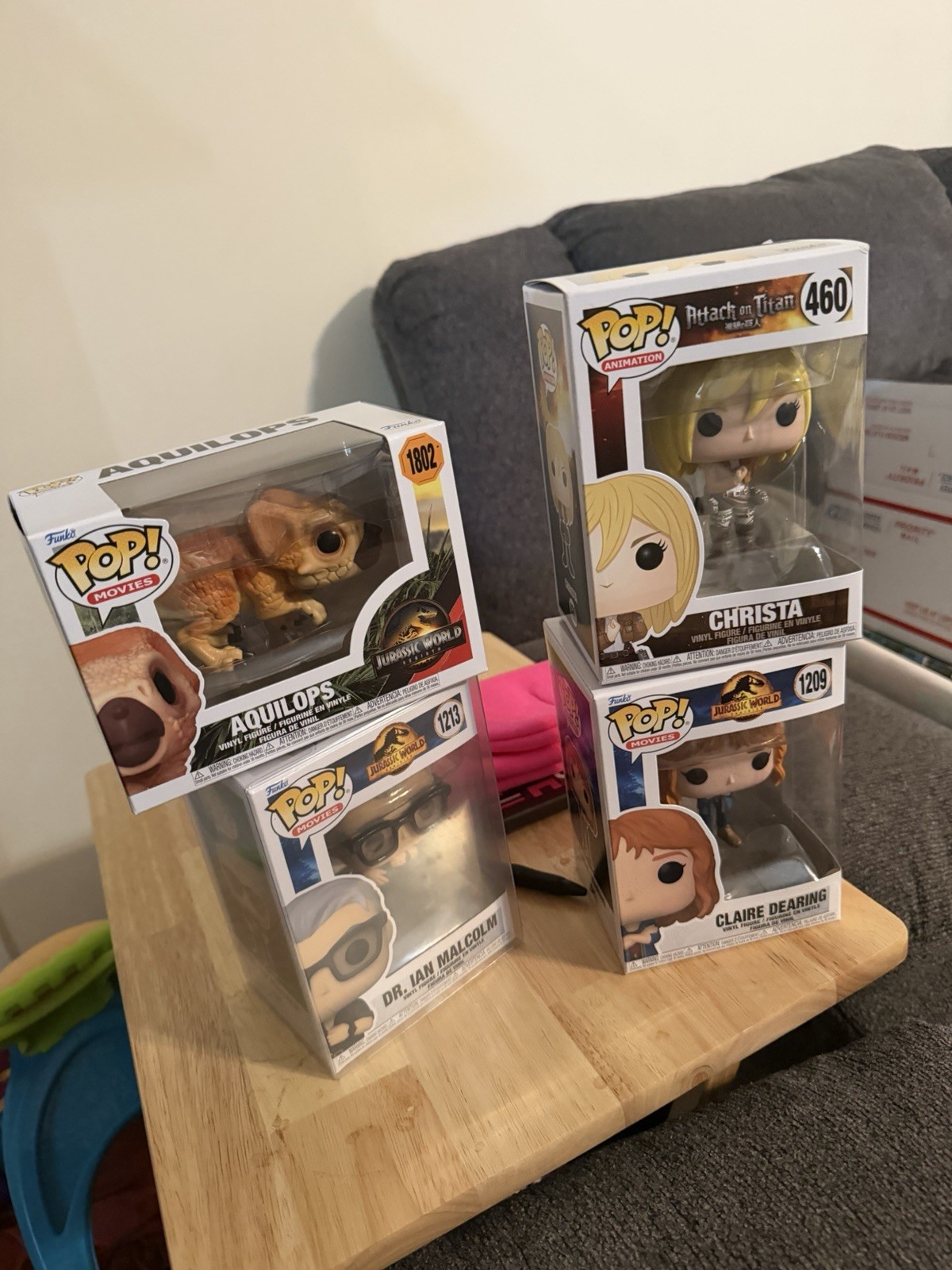 Funko Pop Boxed Vinyl Lot of 4: Christa #460, Aquilops #1802 +2