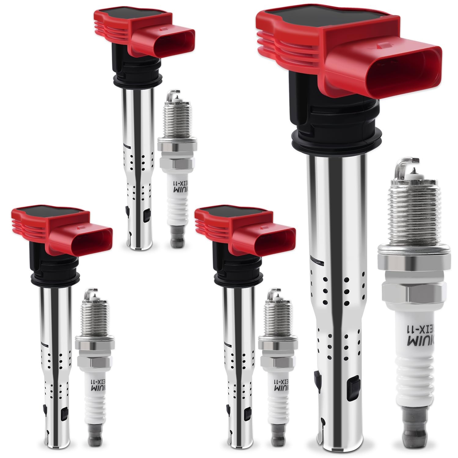 Set of 4 Ignition Coil Packs and Iridium Spark Plugs Compatible with 2.0L L4 ...