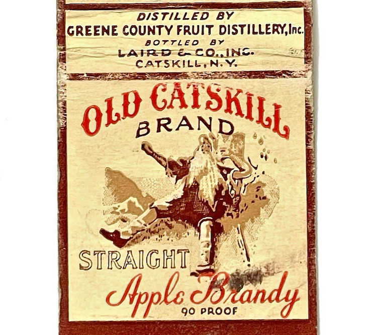 1930\'S- OLD CATSKILL APPLE BRANDY, GREENE COUNTY FRUIT DISTILLERS, FEDERAL MATCH