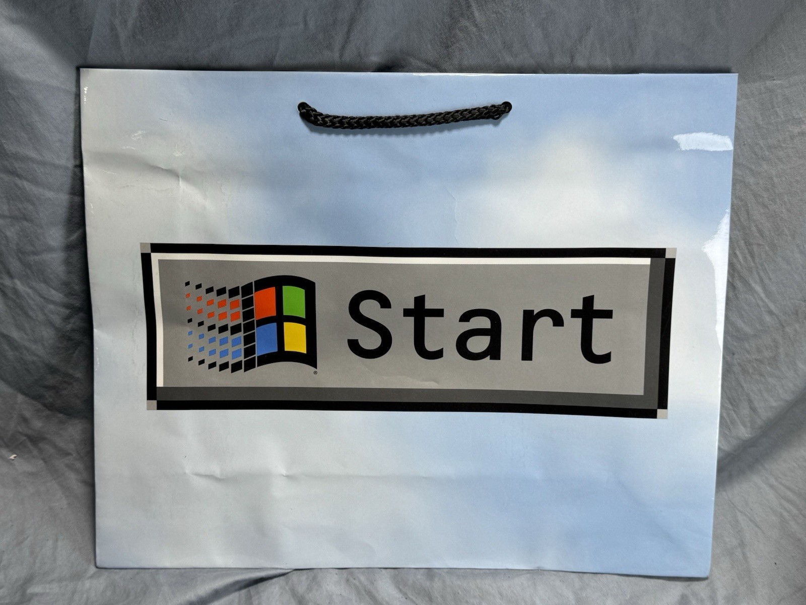 Vintage 1995 Microsoft Windows 95 Start Logo Promo Gift Bag Original 