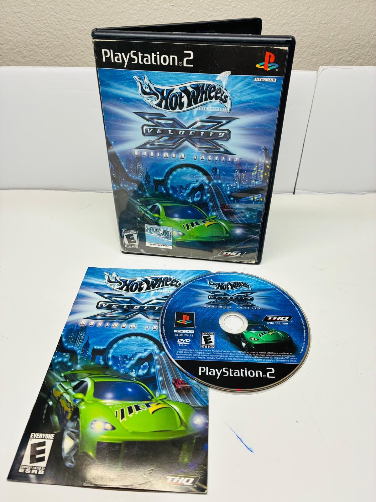 Hot Wheels Velocity X Maximum Justice Sony PlayStation 2 PS2 CIB Complete Manual