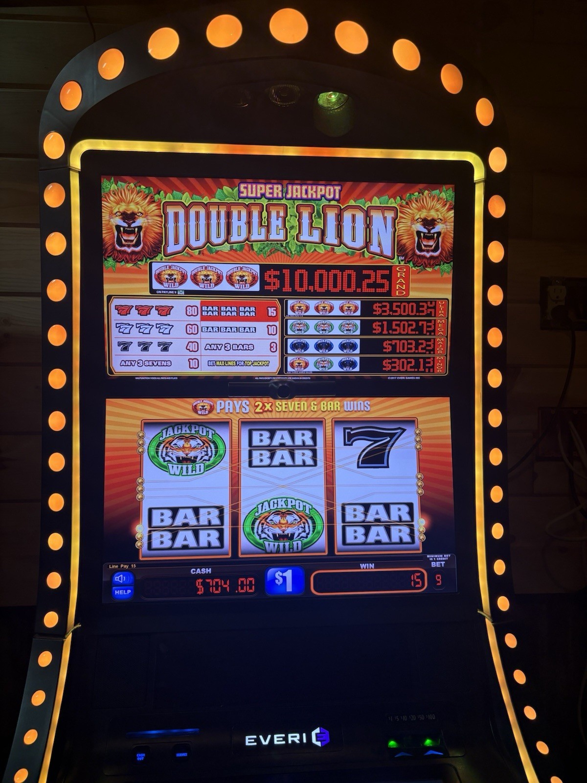 Everi HDX Slot Machine Software, DOUBLE LION SUPER  JACKPOT Complete Set Tested