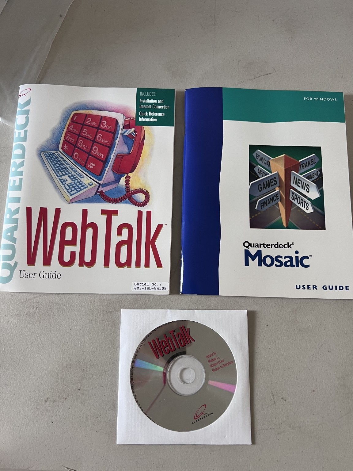 Quarterdeck WebTalk Mosaic Windows 3.1 95 Software Internet