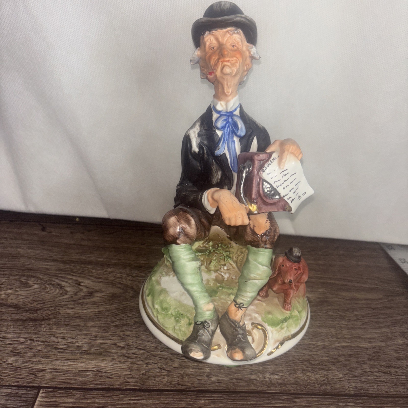 Giuseppe Cappe Capidimonte Italian Old Organ Grinder Vintage Porcelain Figurine￼