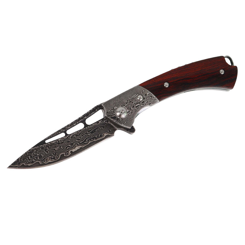 Masalong kni300 sharp VG10 Damascus folding knife Dalbergia wood handle Premium 