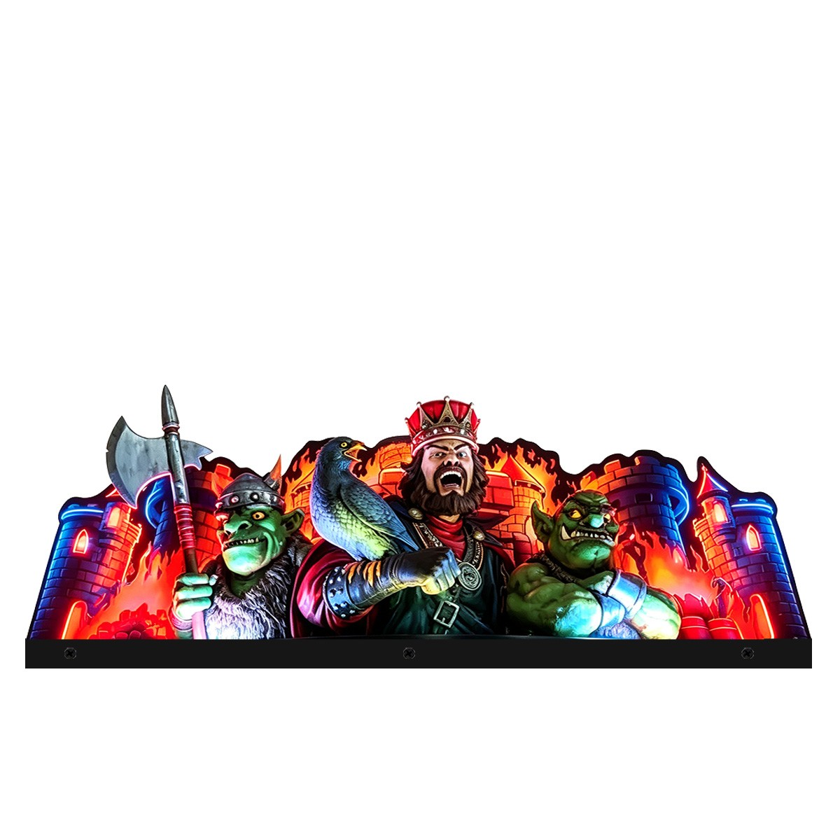 Medieval Madness Remake Pinball Topper Acrylic RGB Topper Arcade Decor