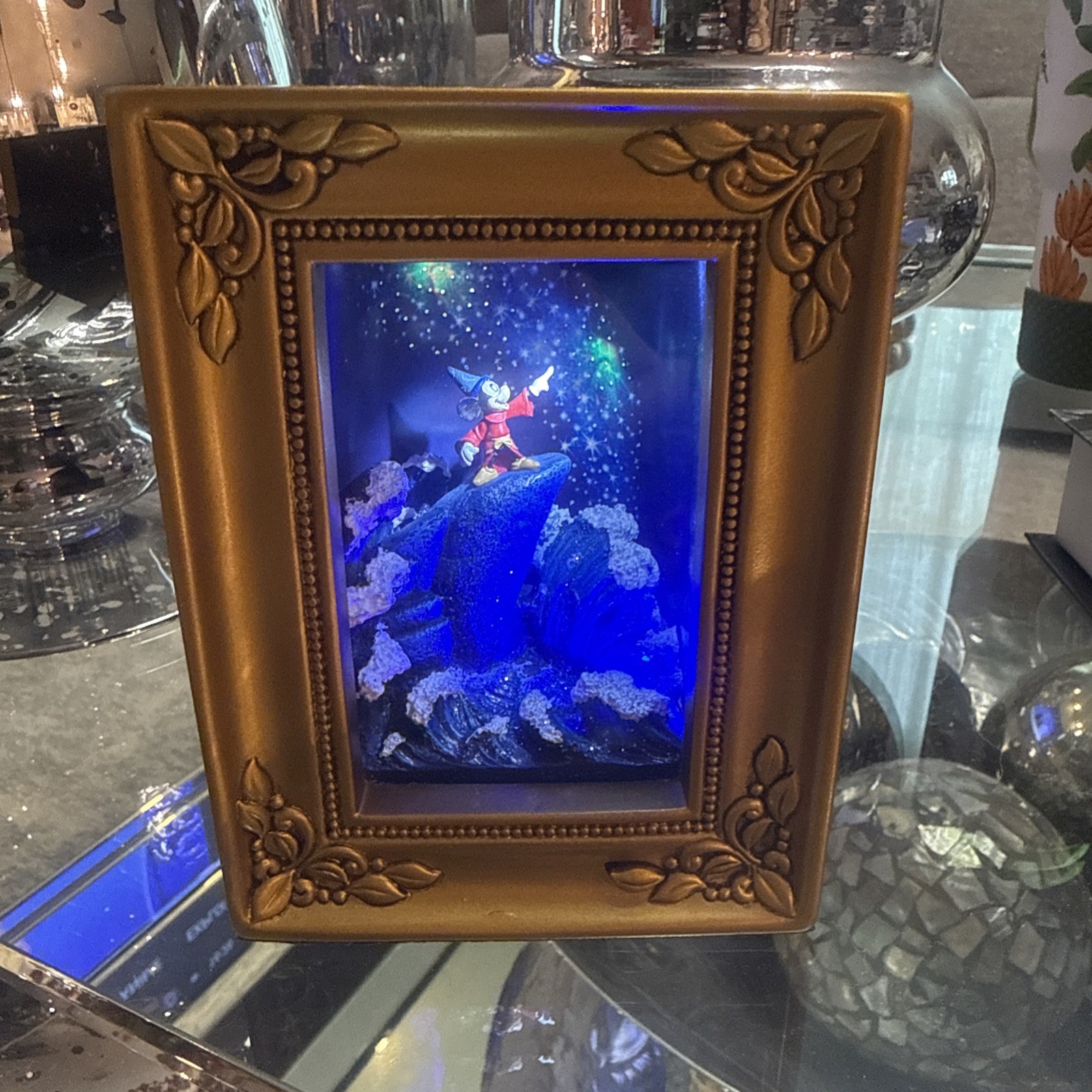 Disney Olszewski Gallery of Light Sorcerer Mickey Magic in the Stars Shadow Box