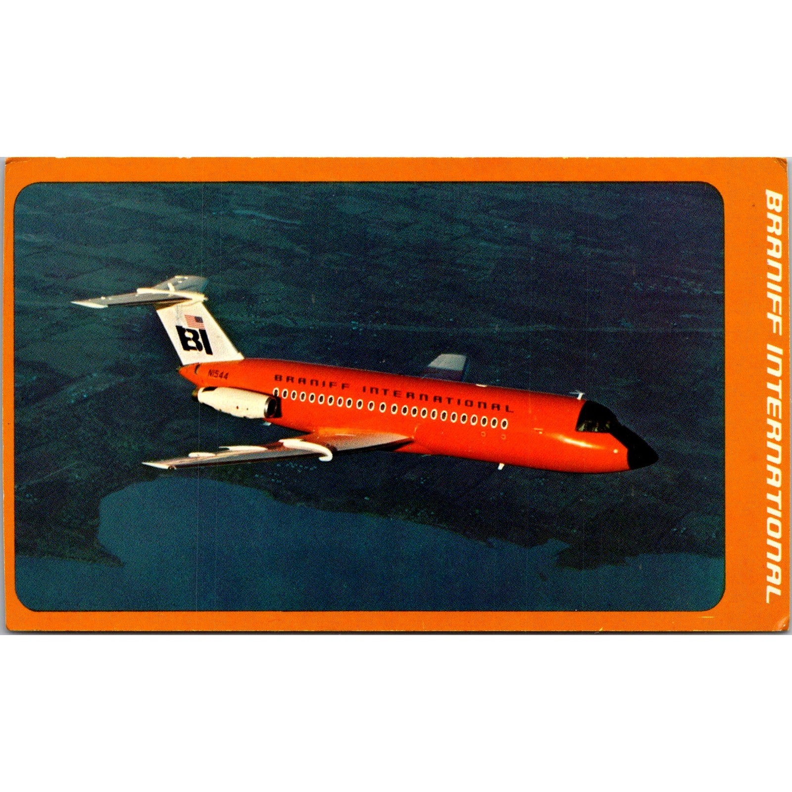 The End Of The Plain Plane Braniff International Vintage Postcard SP7-16