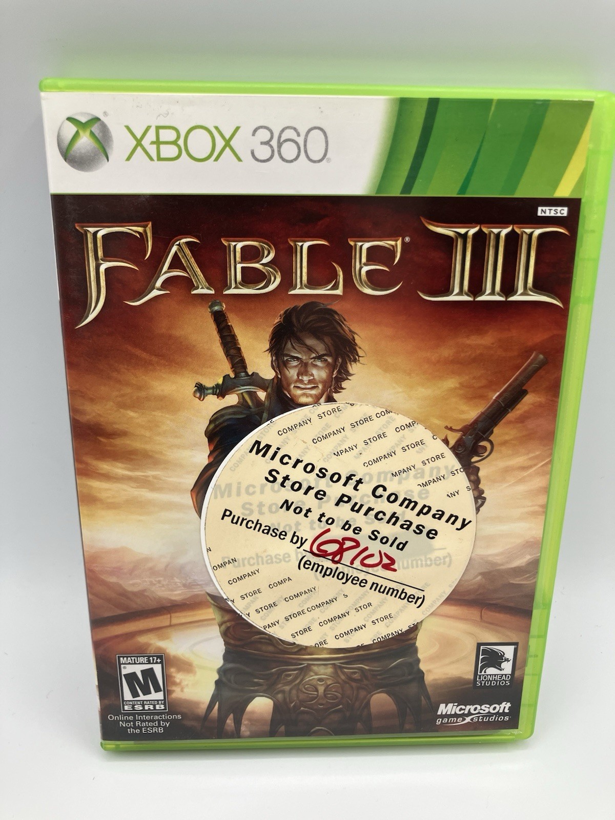 Fable III (Xbox 360, 2010) CIB - Rare Microsoft Company Store Copy- GOOD Disc