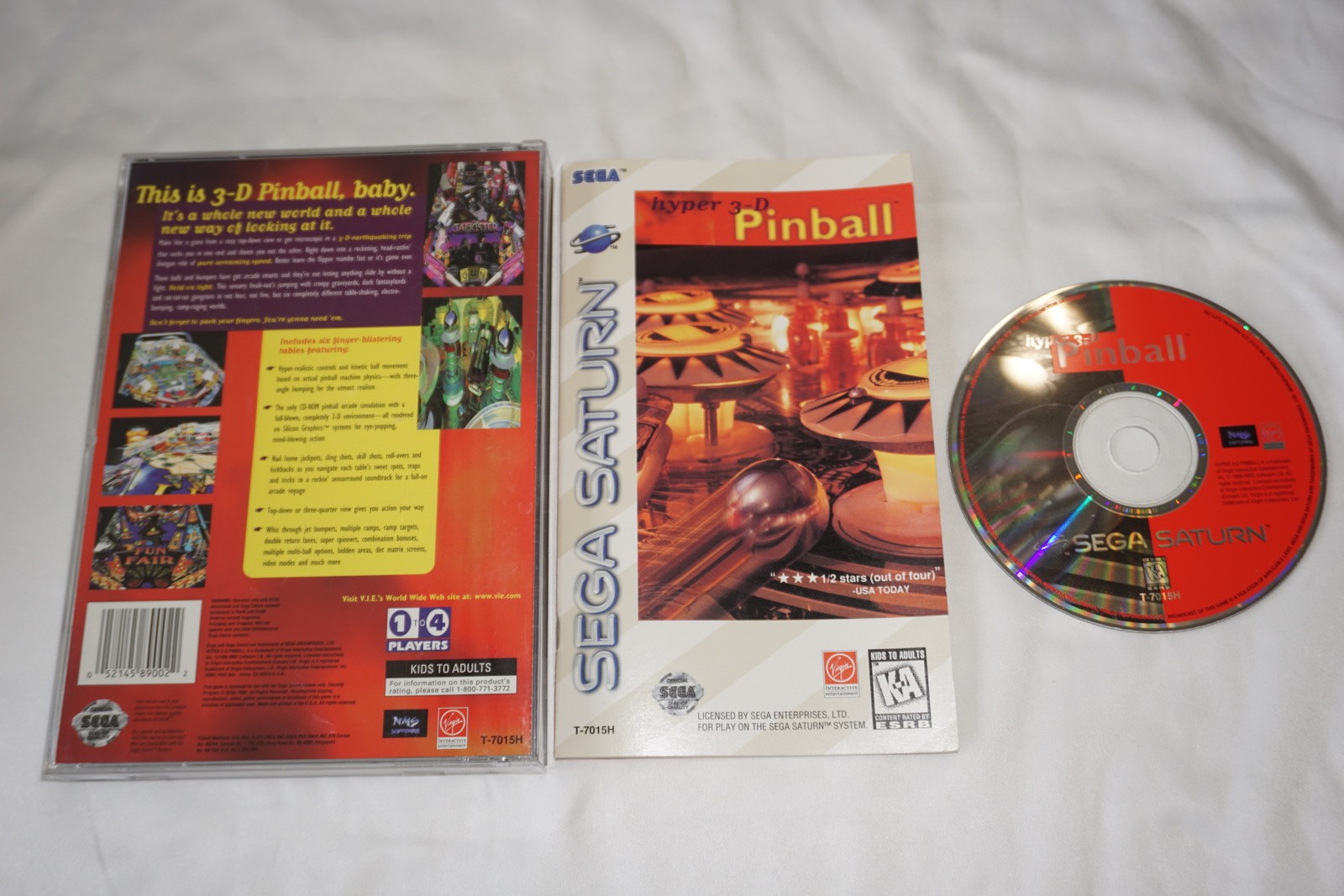 Hyper 3D Pinball (Sega Saturn) Complete w/ Reg Card