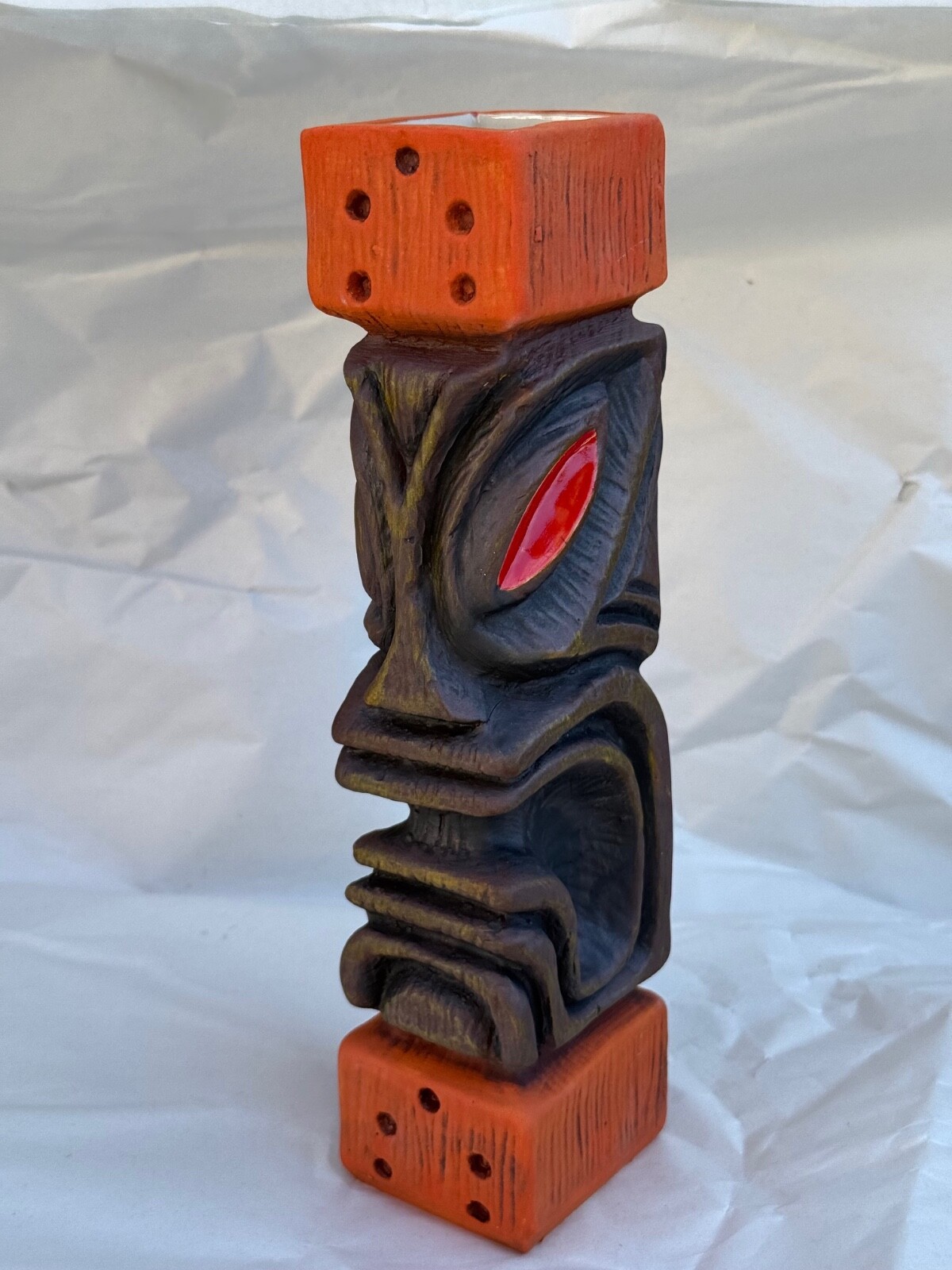 2020 Max's South Seas Hideaway Gecko Ward Warehouse Tiki Mug /50 Orange Brown