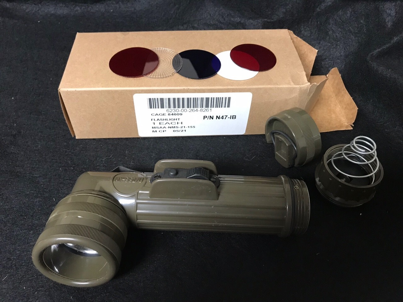 Fulton MX-991/U Angle Head Flashlight US Military \