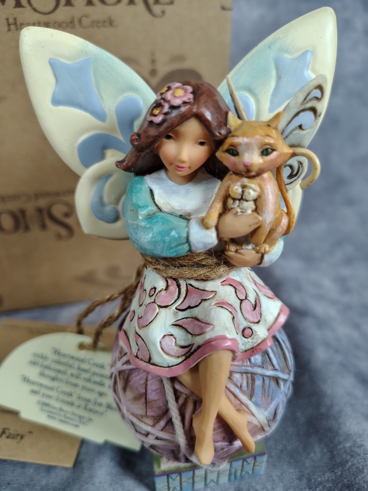 Jim Shore Heartwood Creek “Feline Fairy” 2009 - Fairy With Cat Figurine #4014981