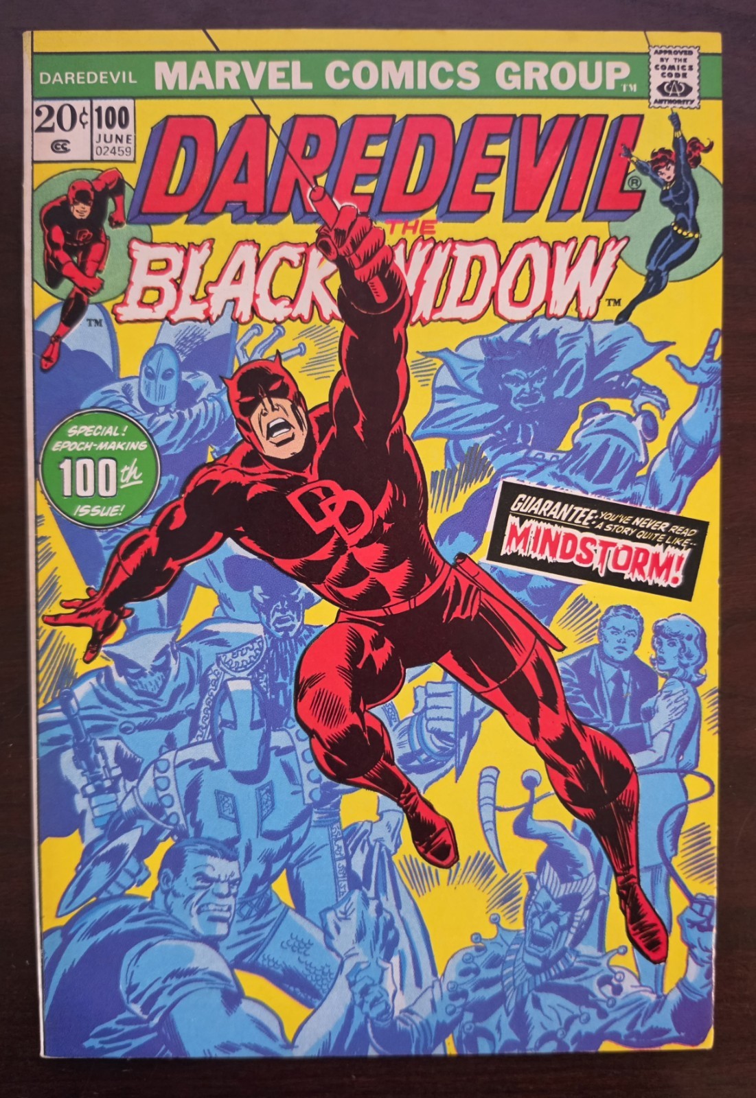 Daredevil #100 VF/NM 1st Cameo App. Angar the Screamer (Marvel Comics June 1973)