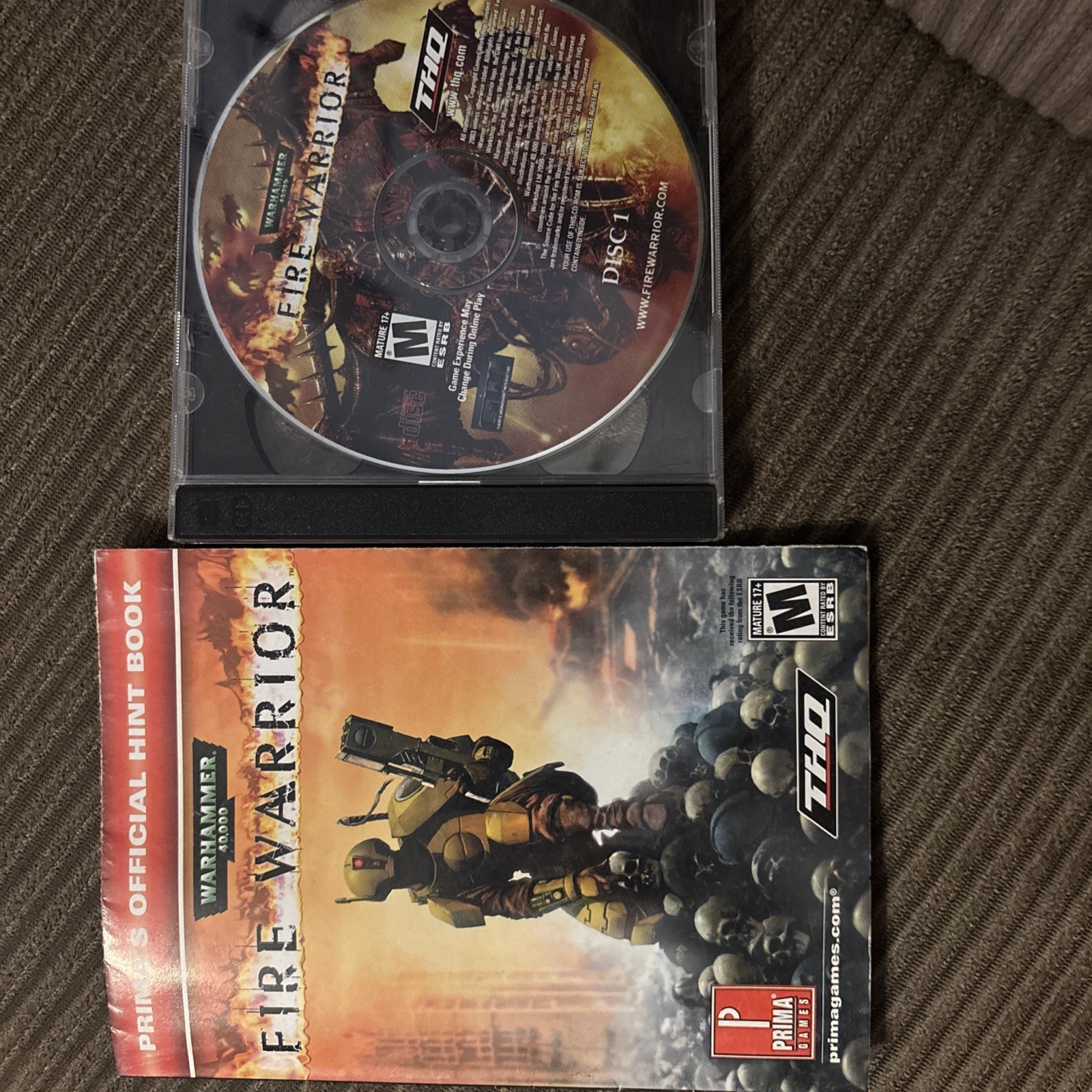 Warhammer 40k Fire Warrior PC Game (2003) & Prima Official Strategy Guide Bundle