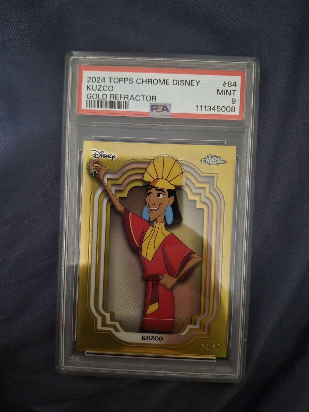 2024 Topps Chrome Disney #84 Kuzco Gold Refractor /50 PSA 9