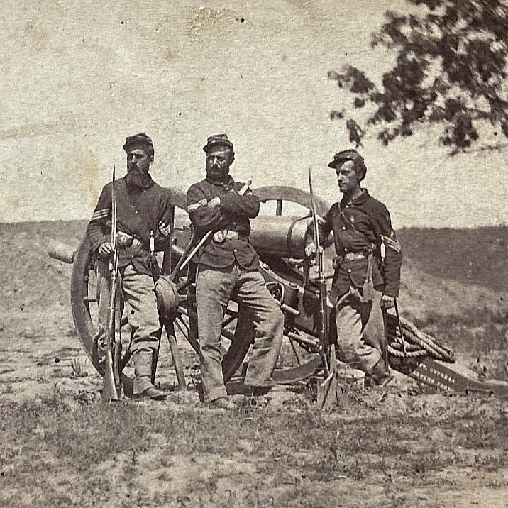 CIVIL WAR 1862 HARPERS FERRY ANTHONY 2169 CAPT GOTHAM DAHLGREN CANNON STEREOVIEW