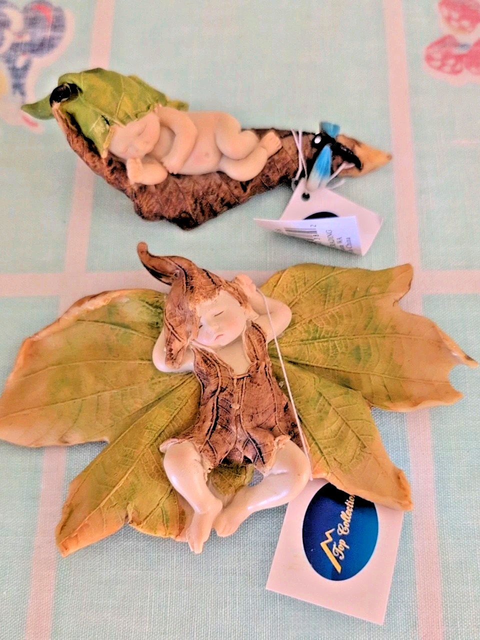 2 New Top Collection Sleeping Fairy Figurine Baby   Whimsical Fairy Garden