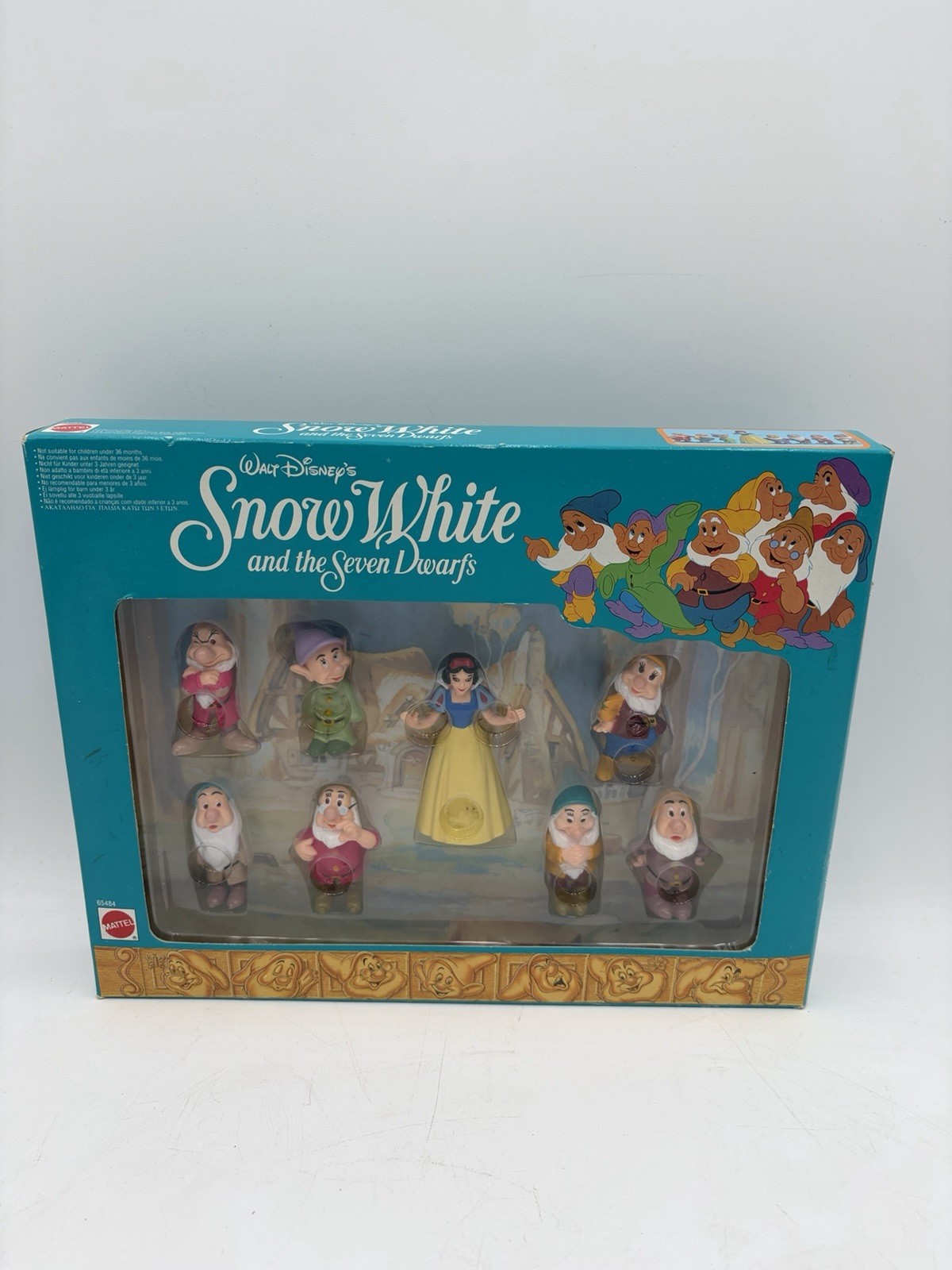Vintage 1994 Disney Snow White & 7 Dwarfs Mattel Boxed Set Disneyland Paris