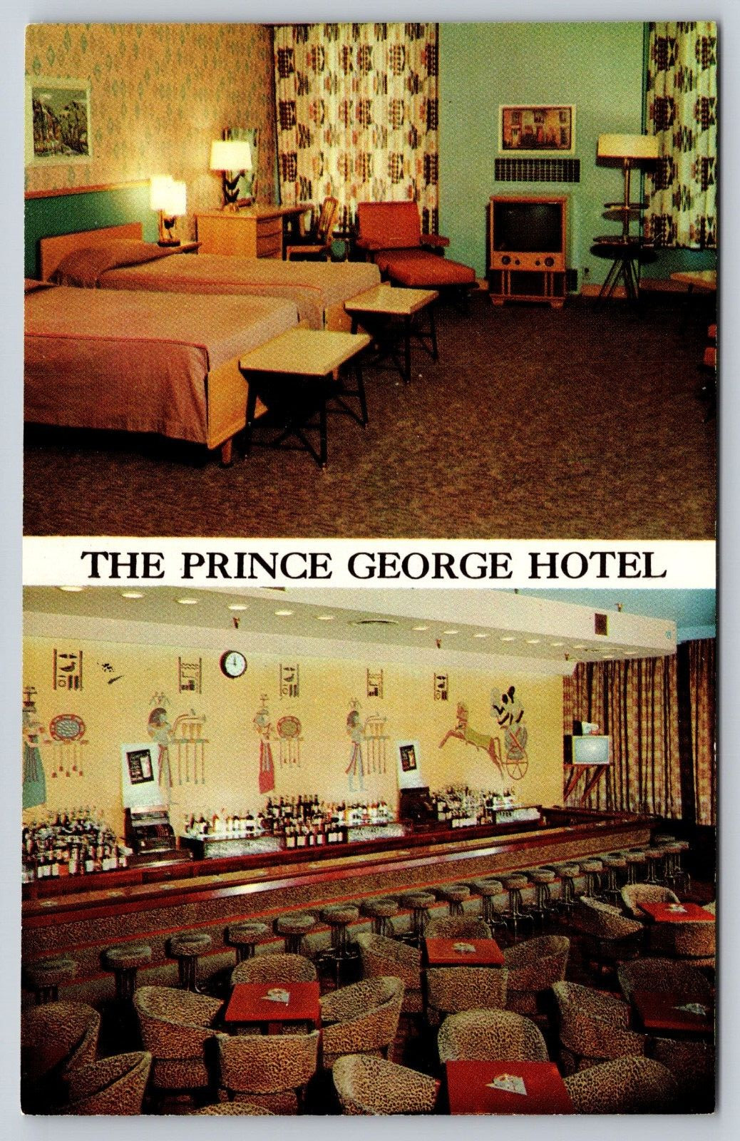 Postcard The Prince George Hotel Toronto Canada Multiview Egyptian Lounge