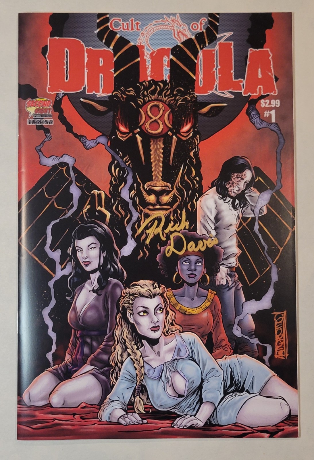 2020 Second Sight Comics Cult of Dracula #1 Signed Rich Davis Horror Comic Book