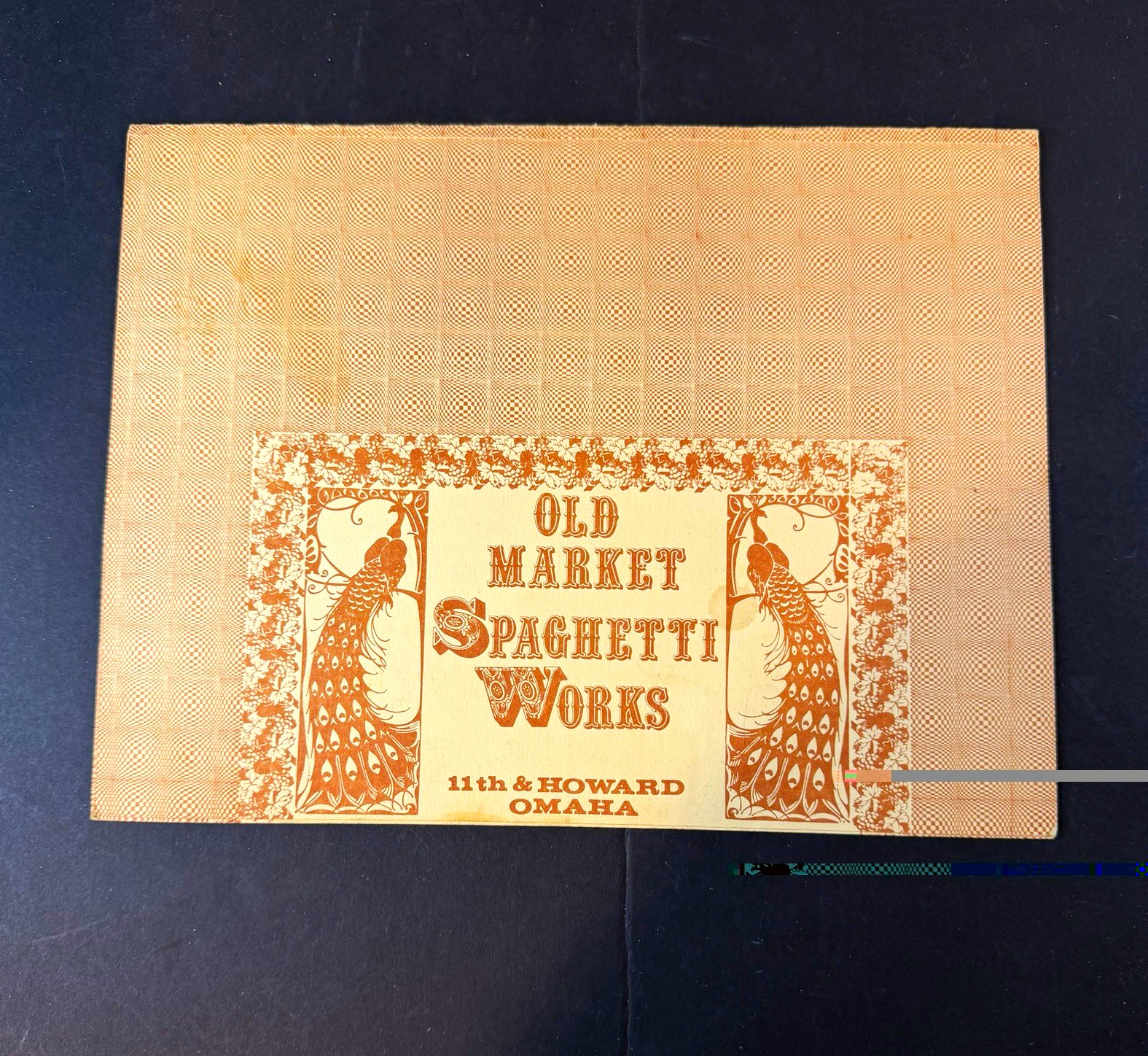 Vintage 1970s Old Market Spaghetti Works Restaurant Menu Omaha Nebraska Retro
