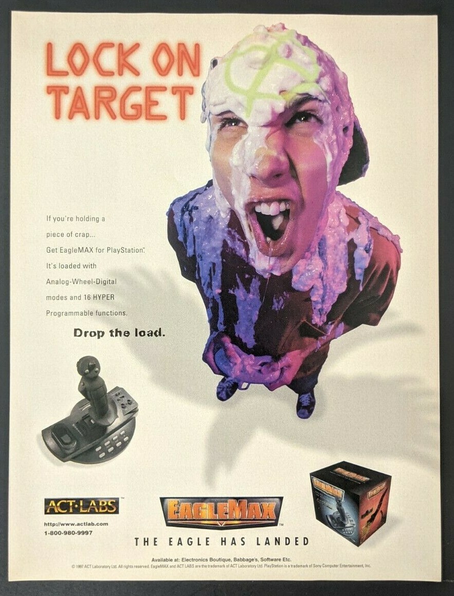EagleMax Joystick Controller Print Ad Poster Art PROMO Original ACT LABS Advert