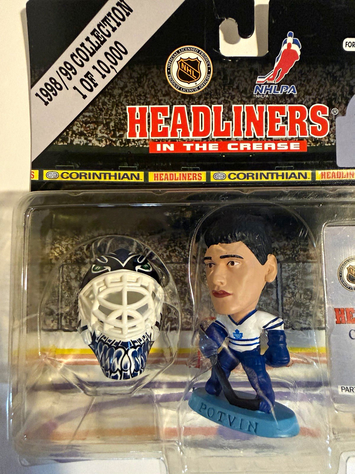 Corinthian Headliners In The Crease Felix Potvin Figure w/ Mask, Unopened