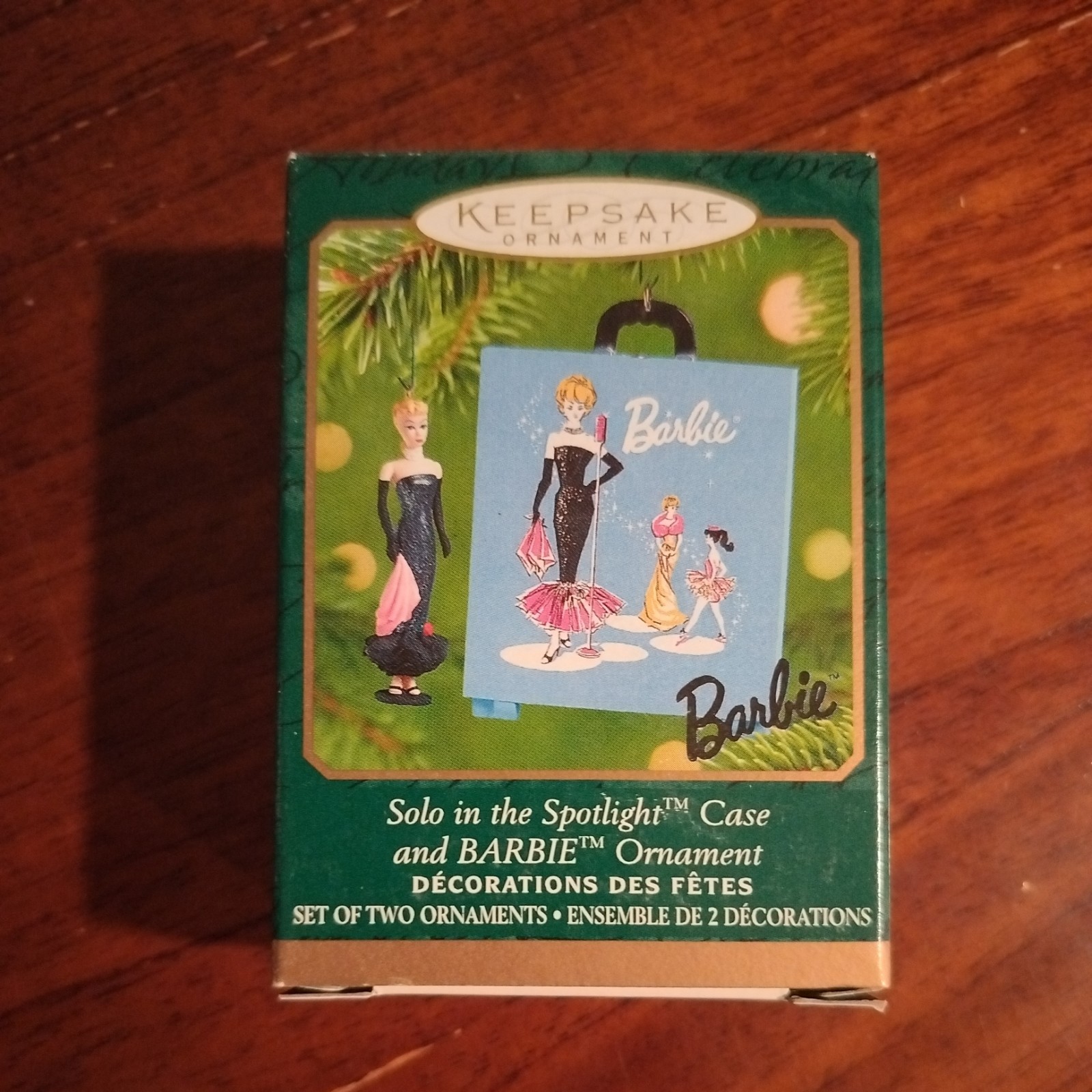 2001 Hallmark Solo in the Spotlight Case & Barbie Mini Ornaments New In Box