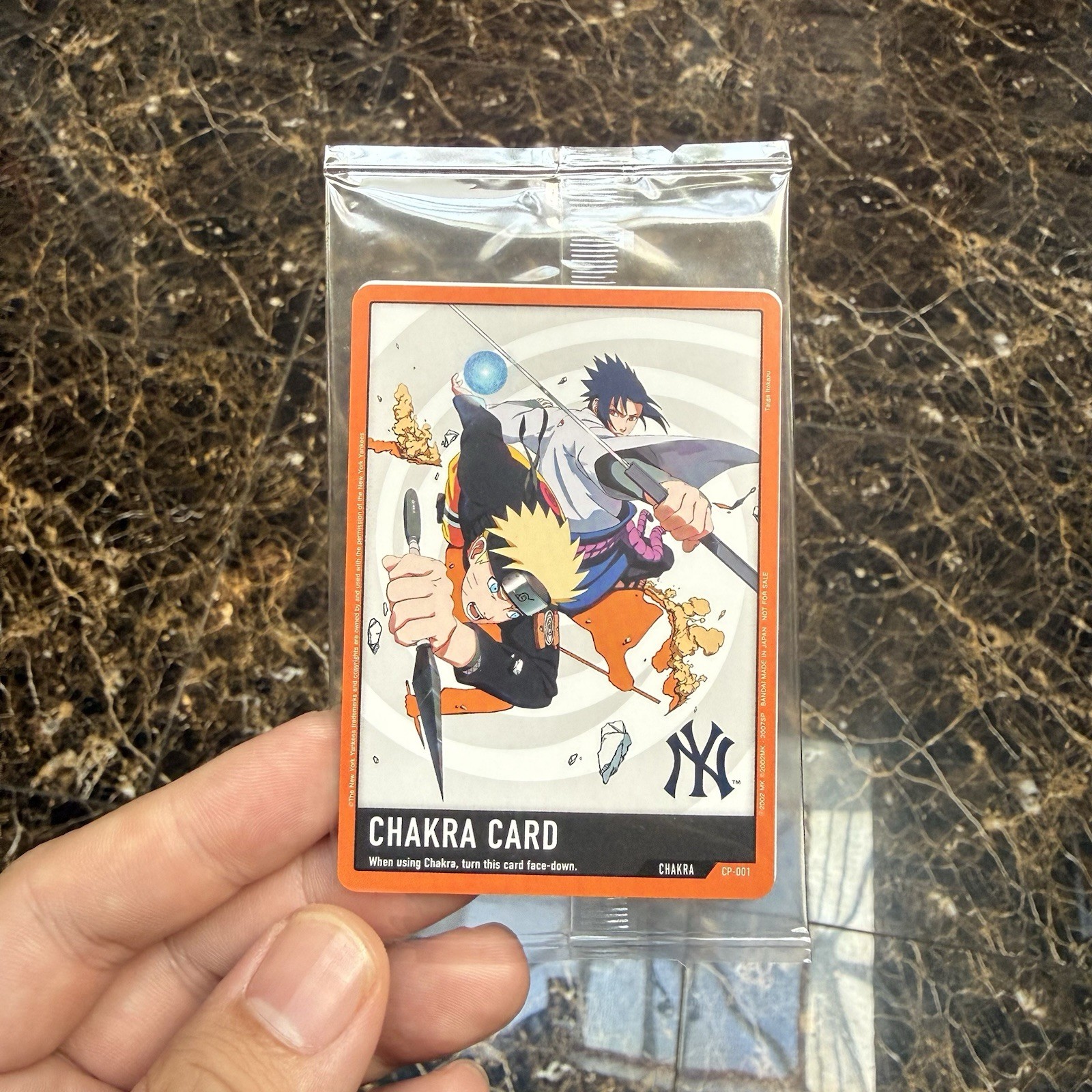 Bandai Naruto Card Game Chakra Card CP-001 New York Yankees  Promo Sept 8 SEALED